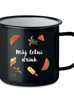 Personalizovaný retro plechový pohár s letnou zmesou