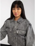 Dámska džínsová bunda EM KR H1830.88 Šedé džínsy - Cimini