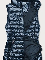 Tmavomodrá metalická dámska vesta (M20-6806-99)