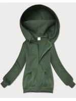 Dámska šedo-zelená mikina na zips S'West (B-12#)