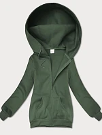 Dámska mikina na zips S'West šedo-zelená (B-12#)