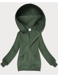 Dámska šedo-zelená mikina na zips S'West (B-12#)