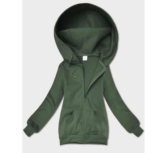 Dámska šedo-zelená mikina na zips S'West (B-12#)