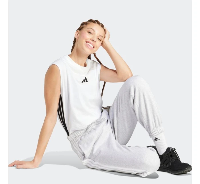 Adidas Essentials 3-Stripes Fleece nohavice voľného strihu W IN6178 ženy Adidas Essentials 3-Stripes Fleece nohavice voľného strihu W IN6178 ženy