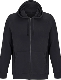 SOL'S Calipso Unisex mikina s kapucňou z hrubej bavlny 25.4237 čierna