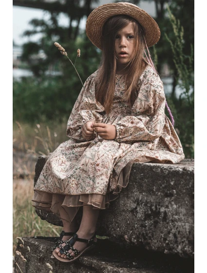 Dětské sandály na suchý zip s pruhy Černá model 21621461 - Boto