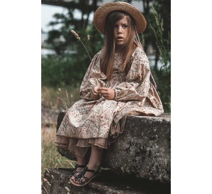 Dětské sandály na suchý zip s pruhy Černá model 21621461 - Boto