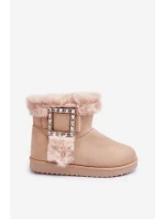 Śniegowce Ocieplane Z Klamrą Beżowe Dulca