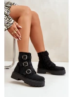Ocieplane Botki Damskie Ze Zdobieniem Czarne Ciascia Ocieplane Botki Damskie Ze Zdobieniem Czarne Ciascia