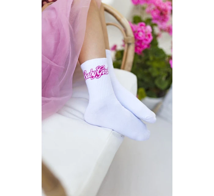 Skarpetki Dziecięce Młodzieżowe Baby Girl Białe