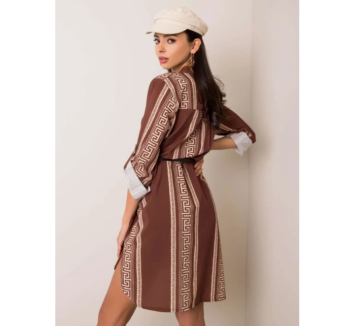 Šaty DHJ SK model 14829128 hnědá - FPrice Šaty DHJ SK model 14829128 hnědá - FPrice