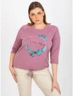 Dámská halenka RV BZ model 18025666 tmavě růžová - FPrice Dámská halenka RV BZ model 18025666 tmavě růžová - FPrice