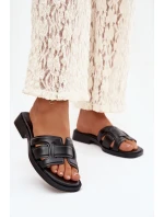 Dámské nazouváky na nízkém podpatku Černé Paris model 22010083 - Step in style Dámské nazouváky na nízkém podpatku Černé Paris model 22010083 - Step in style