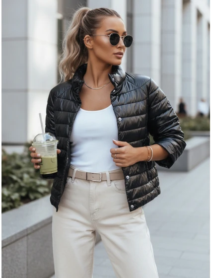 Dámska prešívaná obojstranná bunda FLORIS black FashionStreet TY2751