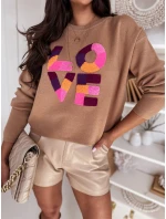 Dámský oversize svetr camel Dstreet model 21970647 - FashionStreet Dámský oversize svetr camel Dstreet model 21970647 - FashionStreet