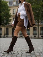 Dámske semišové hnedé topánky FashionStreet ZY1324