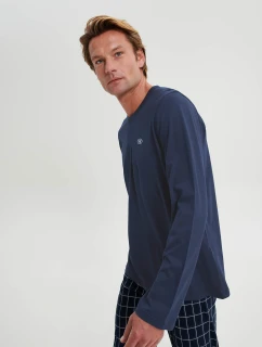 Vamp - Pánske pyžamo s kockovanými nohavicami 21924 - Vamp