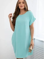 Šaty s vreckami svetlá mäta