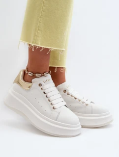 Skórzane Sneakersy Damskie GOE NN2N4031 Białe