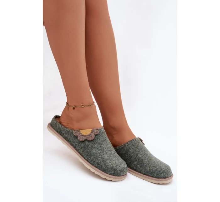Dámské pantofle s květinou Inblu CS000043 zelené