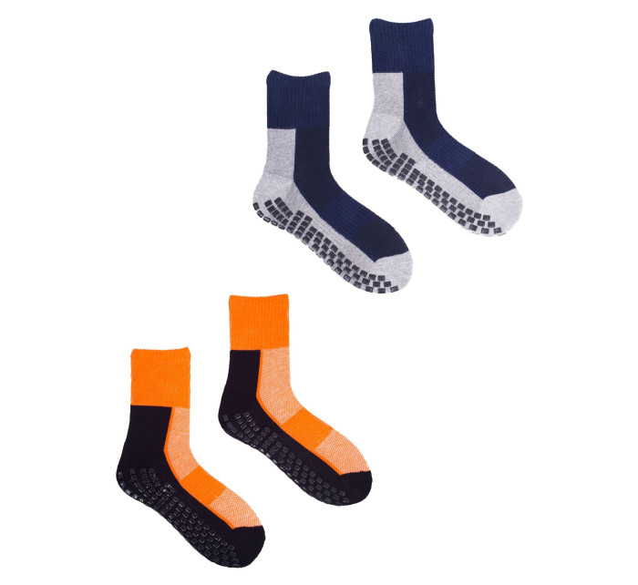 Yoclub Ponožky do polovice lýtka s ABS 2-pack SKA-0131U-AA0A-003 Multicolour
