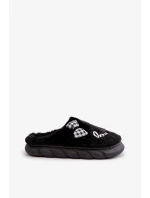 Dámske papuče Futrzane s aplikáciami a mašľou Black Linnorelia Dámske papuče Futrzane s aplikáciami a mašľou Black Linnorelia