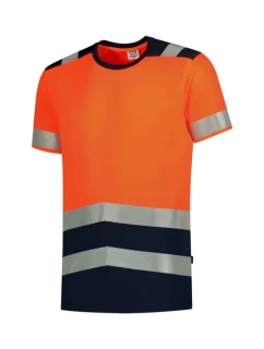 Tričko High Vis Bicolor Tričko unisex fluorescenčná oranžová