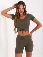 Dámsky trojdielny základný khaki set (7742) Dámsky trojdielny základný khaki set (7742)