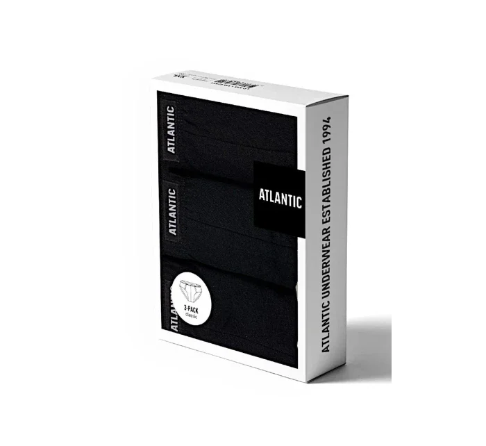 Pánske nohavičky 3 pack 006 black - Atlantic