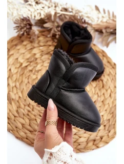 Dětské zimní boty s podšívkou z kožešiny černé model 21645787 - Boto
