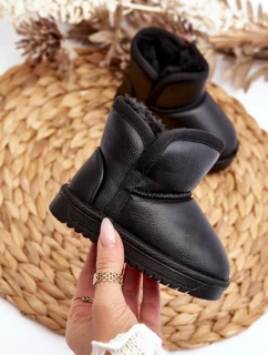 Dětské zimní boty s podšívkou z kožešiny černé model 21645787 - Boto