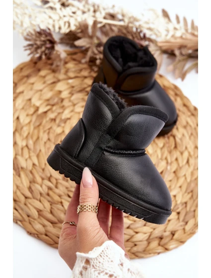 Dětské zimní boty s podšívkou z kožešiny černé model 21645787 - Boto