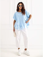 Bluzka IT BZ model 22084255 jasny niebieski - FPrice Bluzka IT BZ model 22084255 jasny niebieski - FPrice