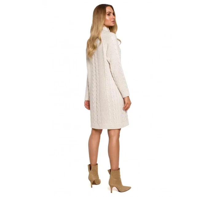 Dámske svetrové šaty s vysokým golierom M635 - Moe Dámske svetrové šaty s vysokým golierom M635 - Moe