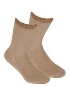 Netlačiace dámske rebrované ponožky W.997