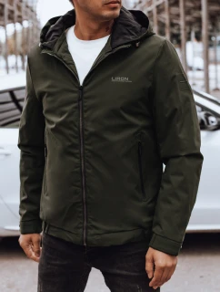 Pánska prechodná bunda s kapucňou zelená FashionStreet TX4888