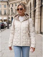 Kurtka damska przejściowa pikowana z kapturem  model 22342218 - FashionStreet