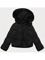 Krótka zimowa kurtka damska z kapturem czarna model 21247640 - J.STYLE Krótka zimowa kurtka damska z kapturem czarna model 21247640 - J.STYLE