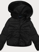 Dámska krátka zimná bunda s kapucňou J Style Black (16M9187-392)