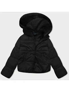 Dámska krátka zimná bunda s kapucňou J Style Black (16M9187-392)