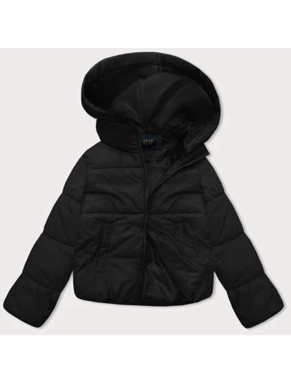 Dámska krátka zimná bunda s kapucňou J Style Black (16M9187-392)