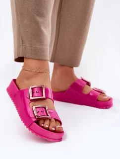 Dámské Hladké Pantofle Růžové model 21695885 - Zaxy