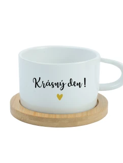 KRÁSNY DEŇ! - biely pohár na makrónky 200 ml