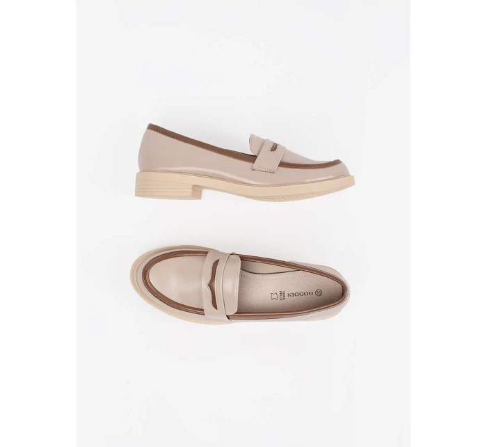 Dámske hnedé dizajnové mokasíny bez podpätku Dámske hnedé dizajnové mokasíny bez podpätku