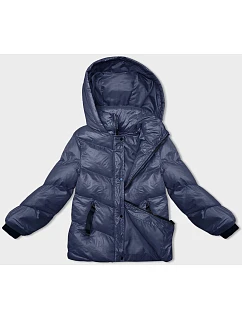 Dámska zimná páperová bunda tmavomodrá (23065-1)