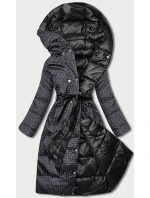 DWUSTRONNA DŁUGA KURTKA Z KAPTUREM CZARNA model 21244976 - MINORITY