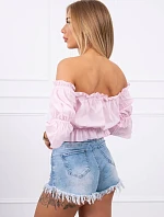 Púdrovo ružová blúzka