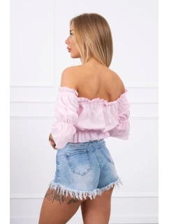 Púdrovo ružová blúzka