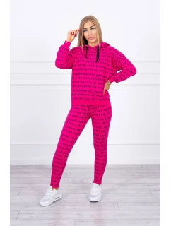 Fuchsiová sada s potlačou