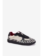 Sneakersy Damskie Daniel Lopez Just Dare SS2D4015 Zebra Beżowe